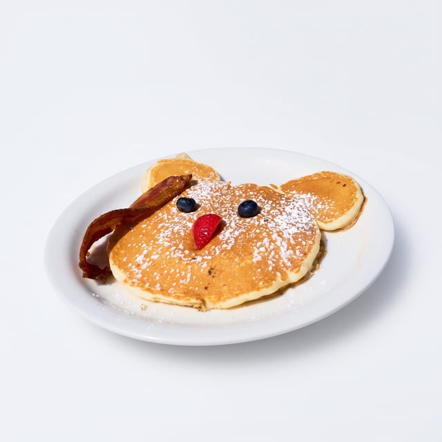 Kids Mickey Mouse Pancake & Bacon.